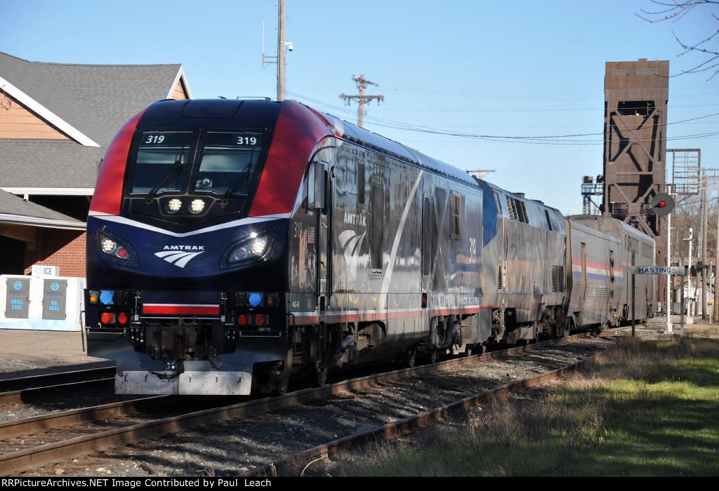 Eastbound "Empire Builder" comes off the bridge